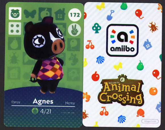 Agnes #172 Animal Crossing Amiibo Card