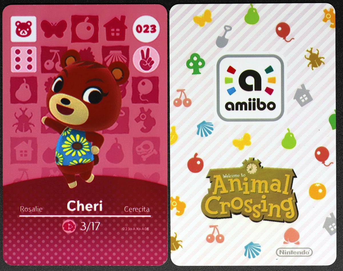 CARTE AMIIBO ANIMAL Crossing 023 CHERI / CLAUDIA / ROSALIE / CERECITA / BONBON EUR 14,90 - FR CARTE AMIIBO ANIMAL Crossing 023 CHERI / CLAUDIA / ROSALIE / CERECITA / BONBON EUR 14,90 - FR