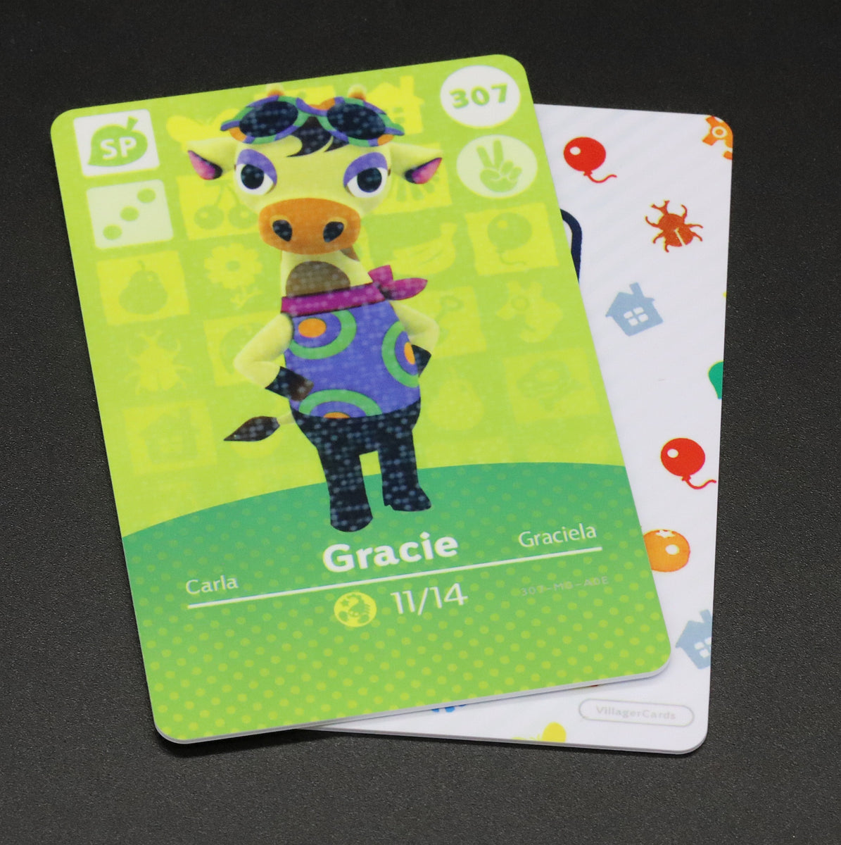 Animal Crossing Amiibo Holo Card Japan No.307 SP Gracie