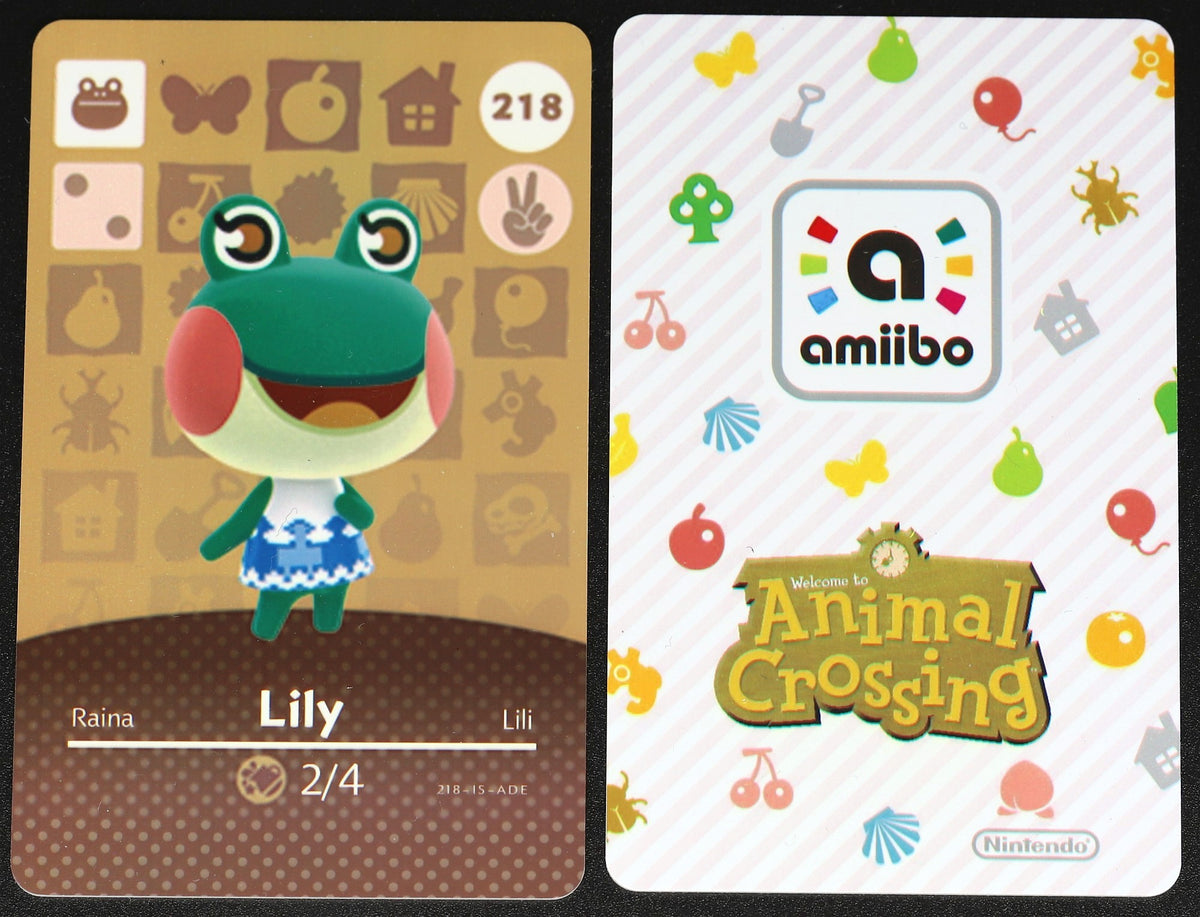 Lily #218 Animal Crossing Amiibo Card – Villager Cards