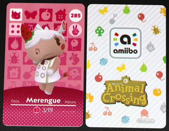 Merengue #285 Animal Crossing Amiibo Card