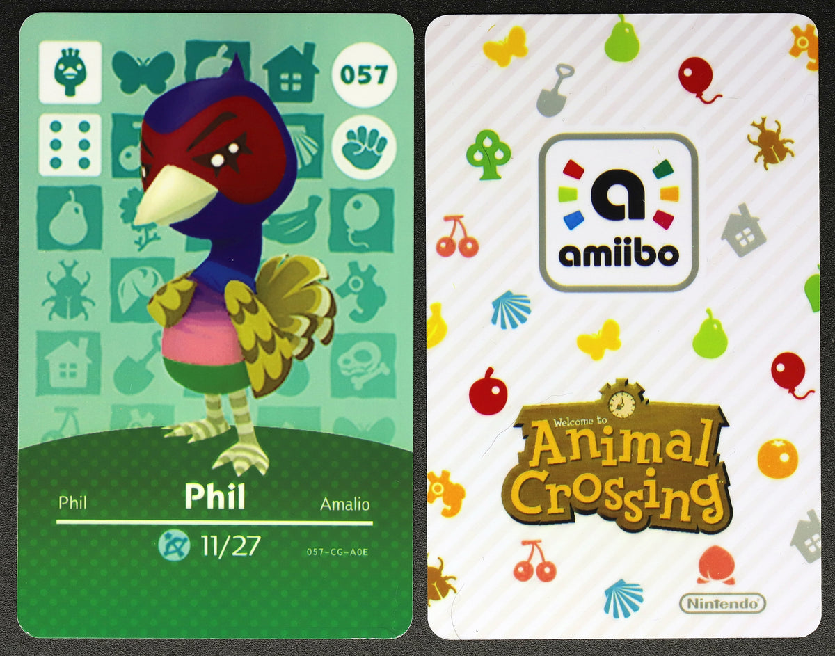 Phil #057 Animal Crossing Amiibo Card – Villager Cards