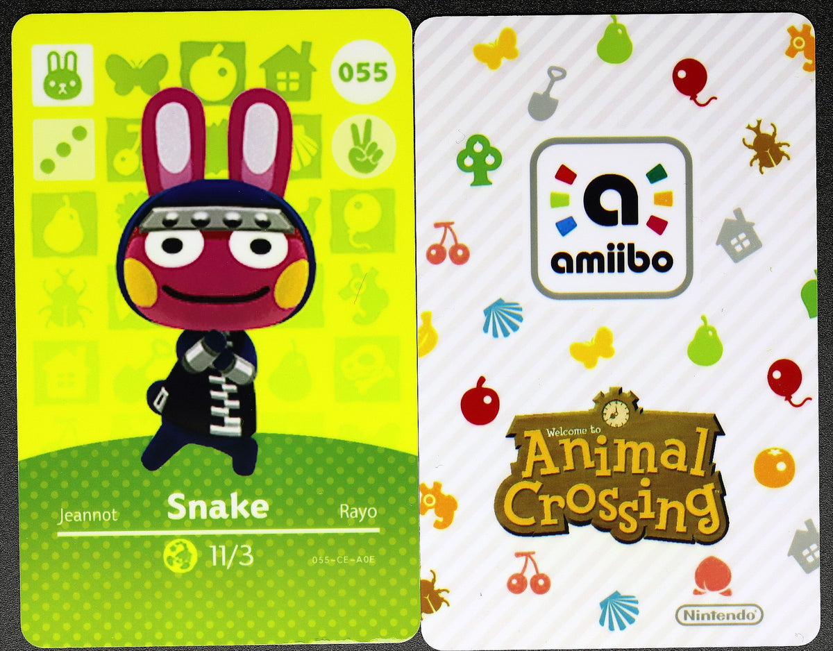 Snake #055 Animal Crossing Amiibo Card – Villager Cards