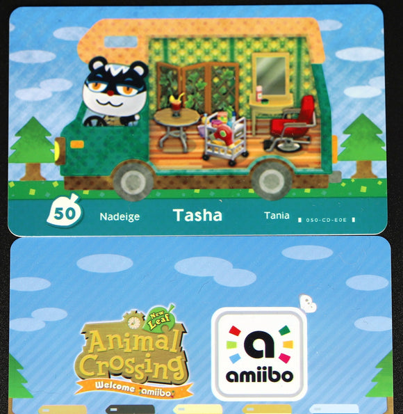 Tasha - Welcome Series #50  Animal Crossing Amiibo Card