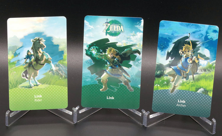 3-pack Legend of Zelda - Link TOTK + Archer + Rider Fan-Made NFC Card, amiibo-Compatible
