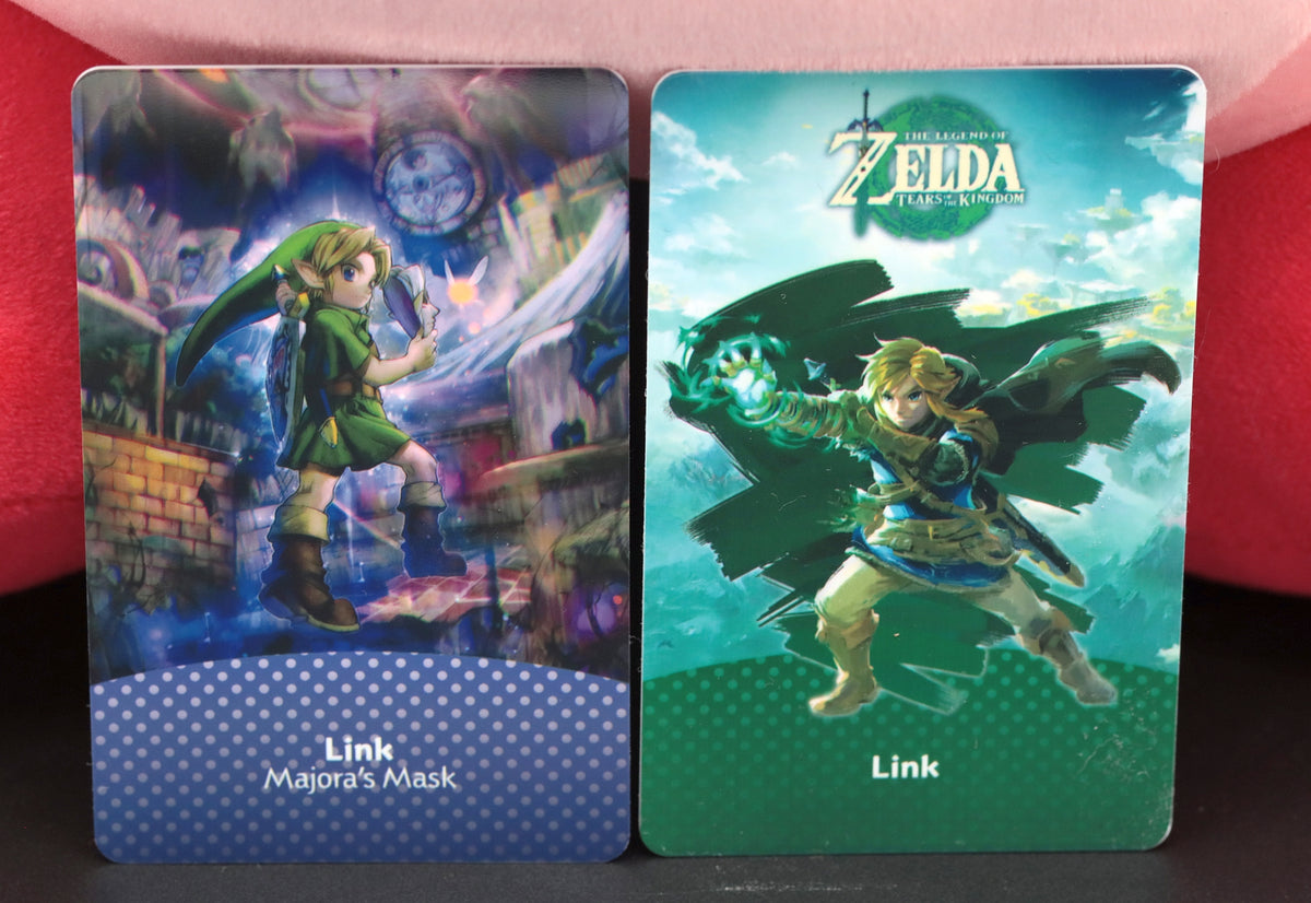 2pack Legend of Zelda Link TOTK & Link Majora's Mask NFC Card Tag a