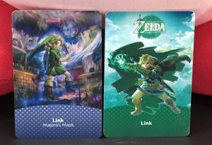2-pack Legend of Zelda - Link TOTK & Link Majora's Mask NFC Card Tag amiibo