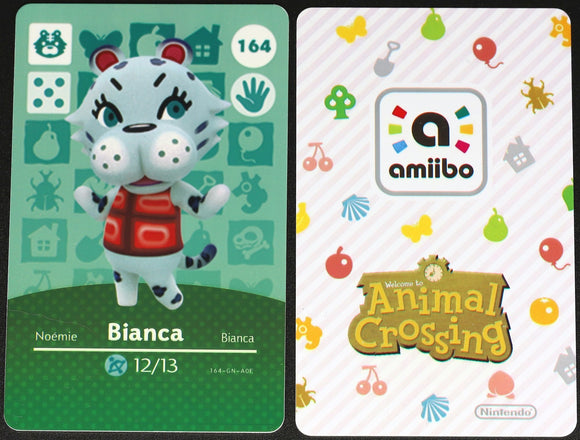 Bianca #164 Animal Crossing Amiibo Card – Villager Cards