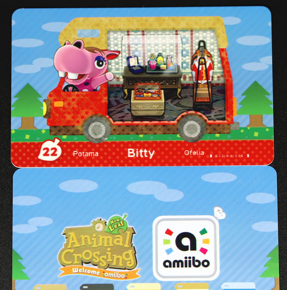 Bitty - Welcome Series #22 Animal Crossing Amiibo Card