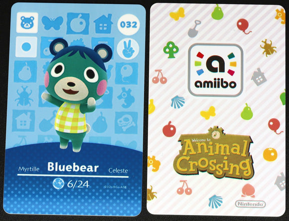 Bluebear #032 Animal Crossing Amiibo Card