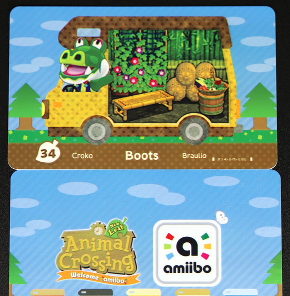 Boots - Welcome Series #34 Animal Crossing Amiibo Card