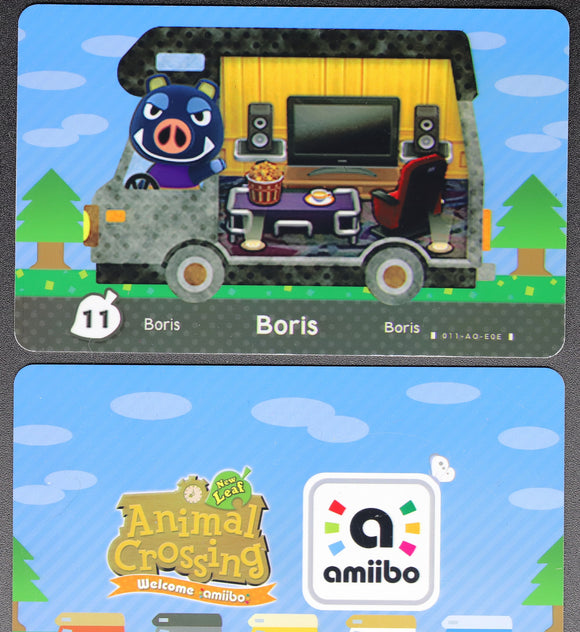 Boris - Welcome Series #11 Animal Crossing Amiibo Card