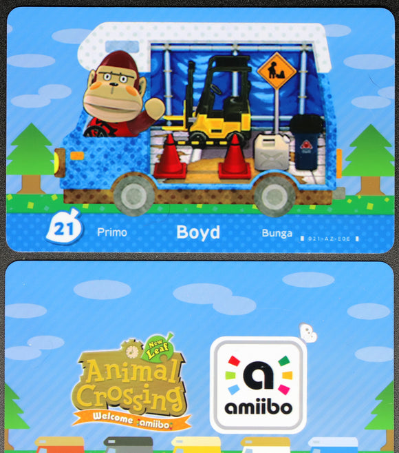 Boyd - Welcome Series #21 Animal Crossing Amiibo Card