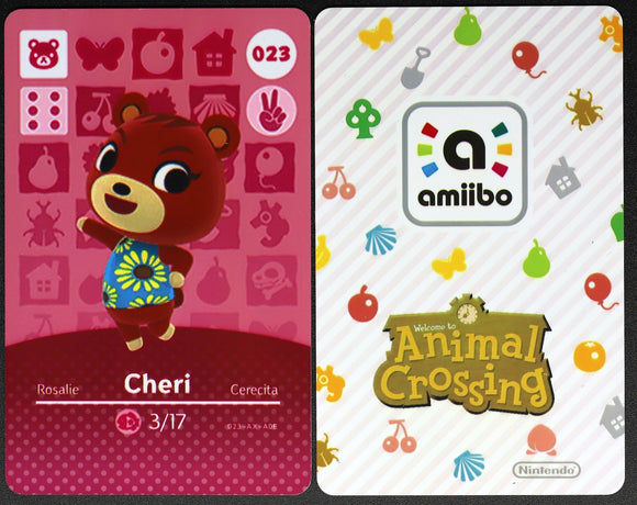 Cheri #023 Animal Crossing Amiibo Card