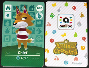 Chief #086 Animal Crossing Amiibo Card