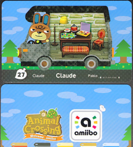 Claude - Welcome Series #27 Animal Crossing Amiibo Card