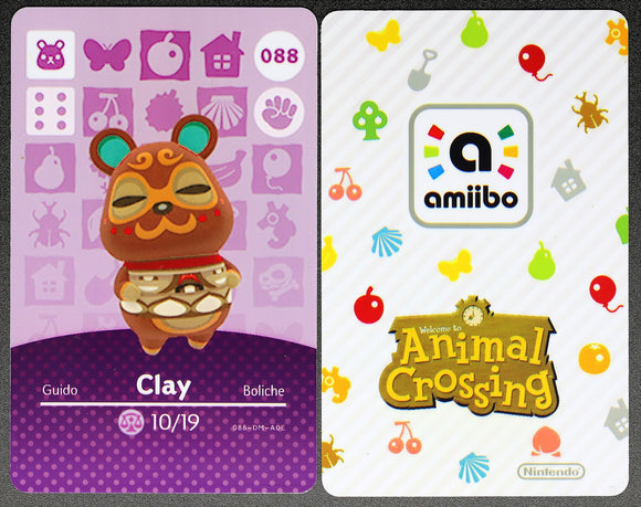 Clay #088 Animal Crossing Amiibo Card