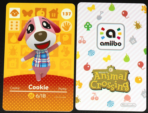 Cookie #137 Animal Crossing Amiibo Card