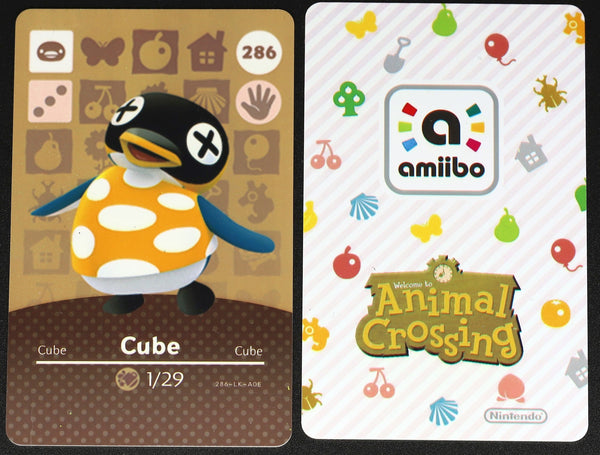 amiiboカード Cube #286 Animal Crossing Amiibo Card – Villager Cards