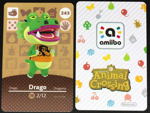 Drago #243 Animal Crossing Amiibo Card