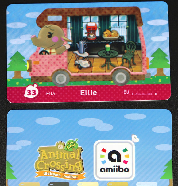 Ellie - Welcome Series #33 Animal Crossing Amiibo Card