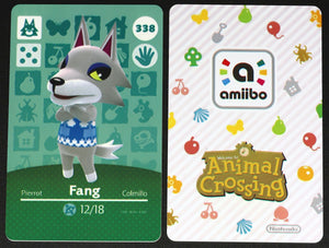 Fang #338 Animal Crossing Amiibo Card