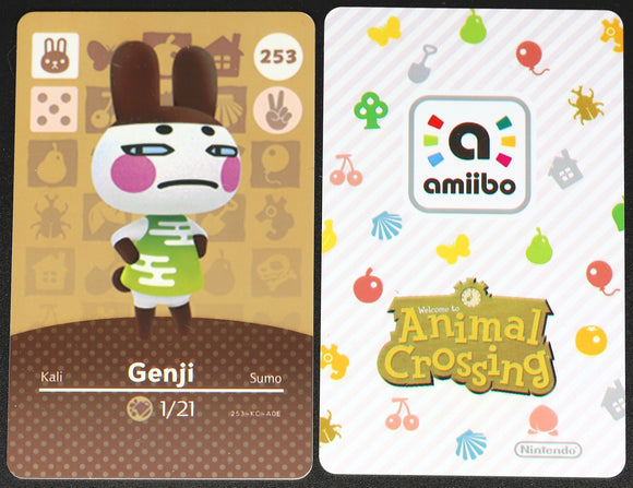 Genji #253 Animal Crossing Amiibo Card