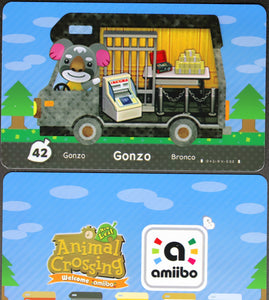 Gonzo - Welcome Series #42 Animal Crossing Amiibo Card