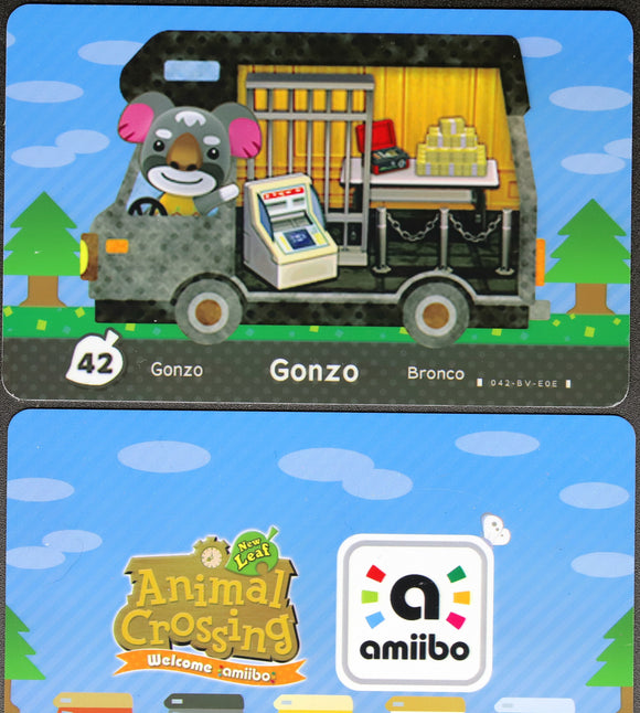Gonzo - Welcome Series #42 Animal Crossing Amiibo Card