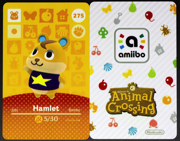 Hamlet #275 Animal Crossing Amiibo Card
