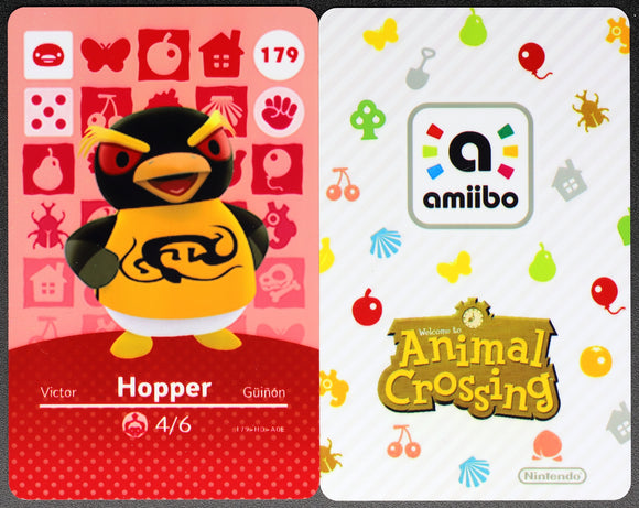 Hopper #179 Animal Crossing Amiibo Card