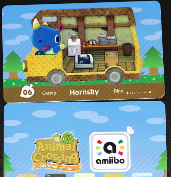 Hornsby - Welcome Series #06 Animal Crossing Amiibo Card