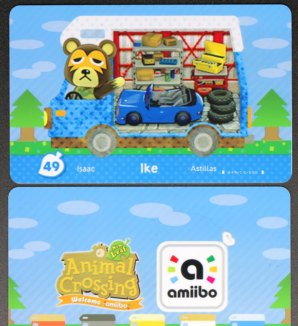 Ike - Welcome Series #49 Animal Crossing Amiibo Card