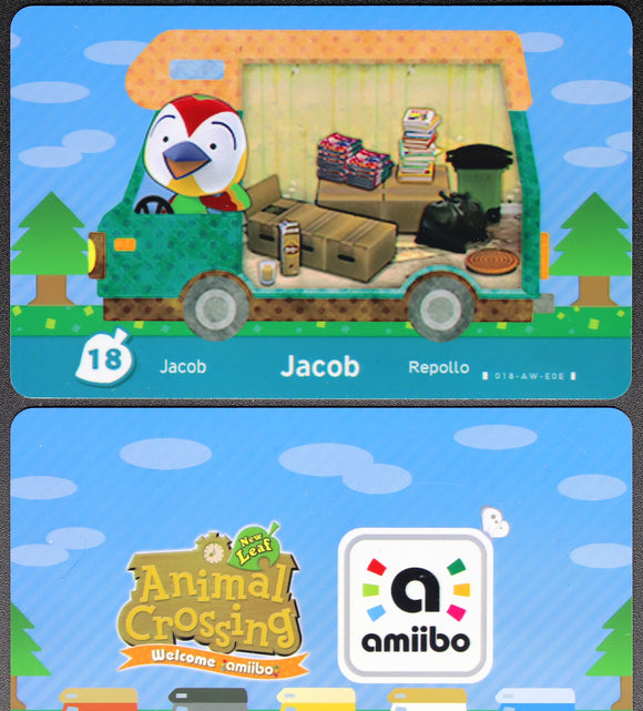 Jacob - Welcome Series #18 Animal Crossing Amiibo Card