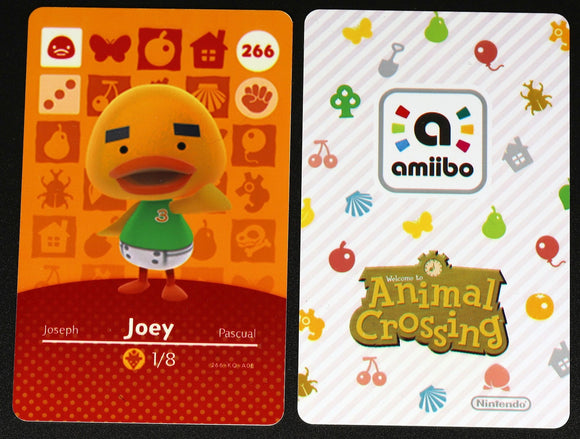 Joey #266 Animal Crossing Amiibo Card