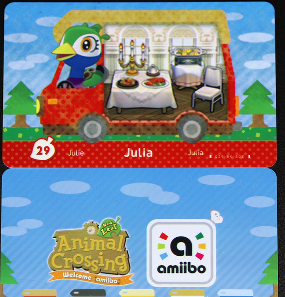 Julia - Welcome Series #29  Animal Crossing Amiibo Card