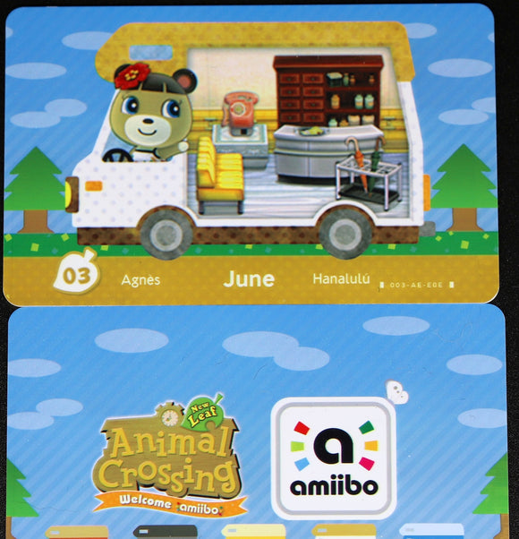 June - Welcome Series #03 Animal Crossing Amiibo Card