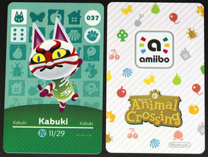 Kabuki #037 Animal Crossing Amiibo Card