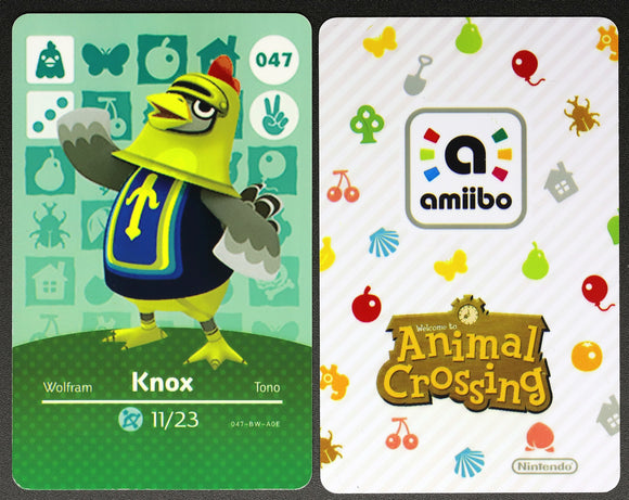 Knox #047 Animal Crossing Amiibo Card