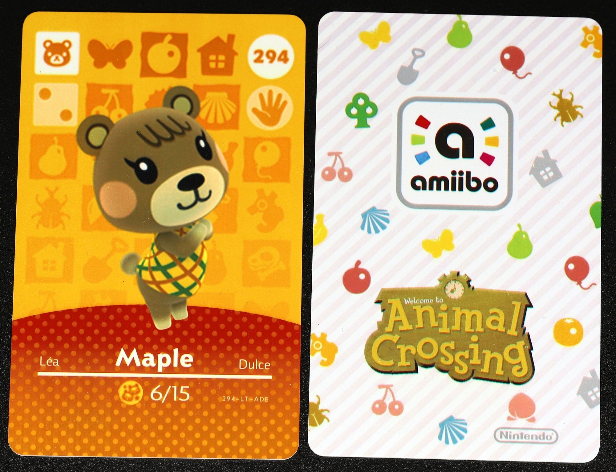 Maple #294 Animal Crossing Amiibo Card – Villager Cards