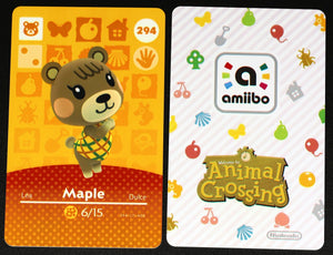 Maple #294 Animal Crossing Amiibo Card