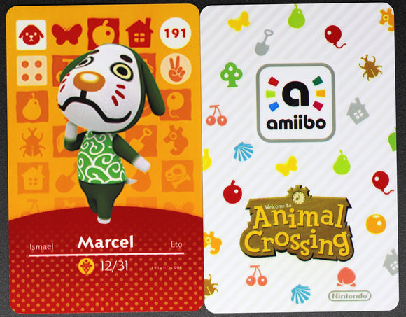 Marcel #191 Animal Crossing Amiibo Card