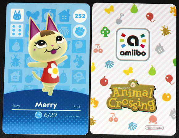 Merry #252 Animal Crossing Amiibo Card