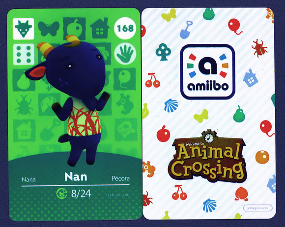 Nan #168 Animal Crossing Amiibo Card