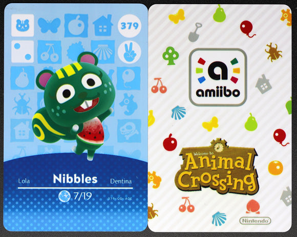 Nibbles #379 Animal Crossing Amiibo Card