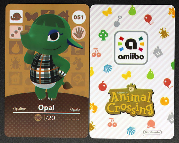 Opal #051 Animal Crossing Amiibo Card