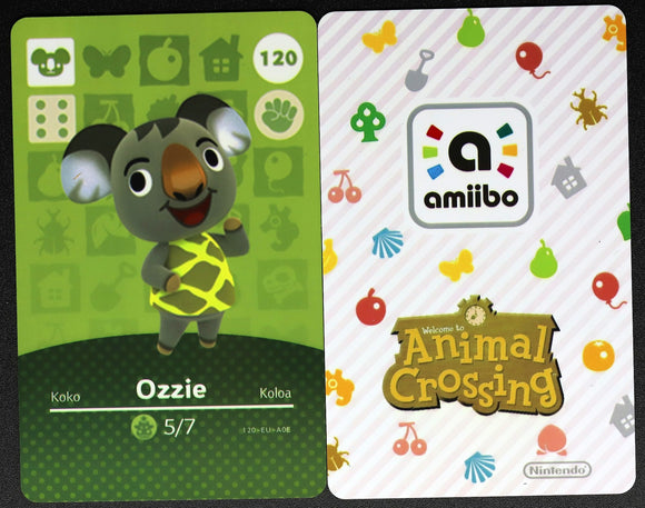 Ozzie #120 Animal Crossing Amiibo Card