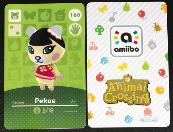 Pekoe #160 Animal Crossing Amiibo Card