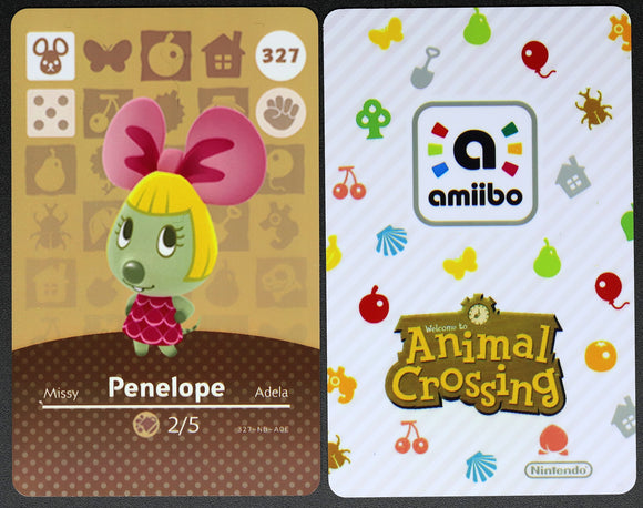 Penelope #327 Animal Crossing Amiibo Card