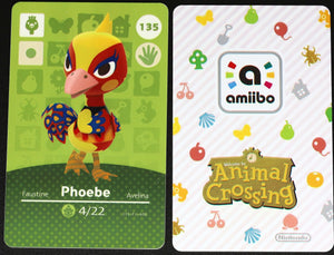 Phoebe #135 Animal Crossing Amiibo Card